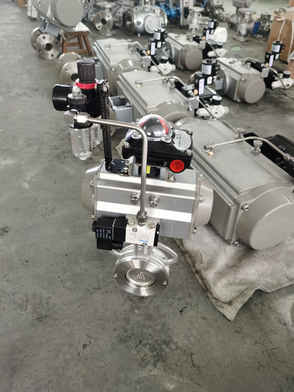 气动不锈钢对夹式硬密封蝶阀